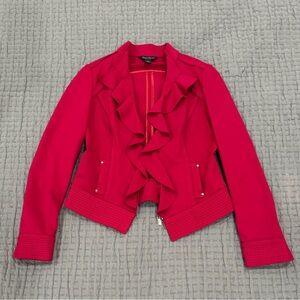White House Black Market Red Women’s Cropped Blazer size 6